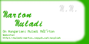 marton muladi business card